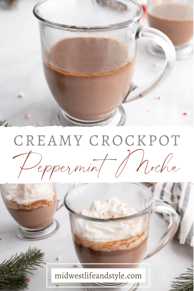 Creamy Crockpot Peppermint Mocha- Midwest Life and Style Blog