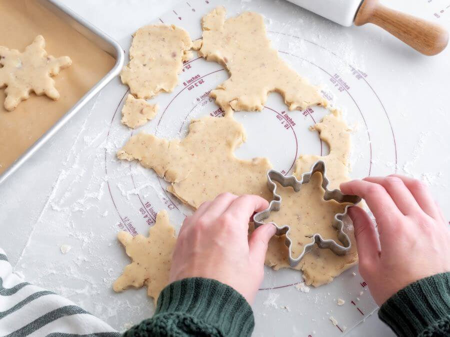 Cutting Out Shortbread Cookies - Midwest Lif and Style Blog