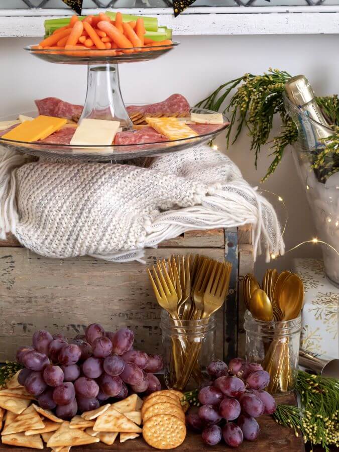 Festive New Year's Eve Grazing Table - Midwest Life and Style Blog