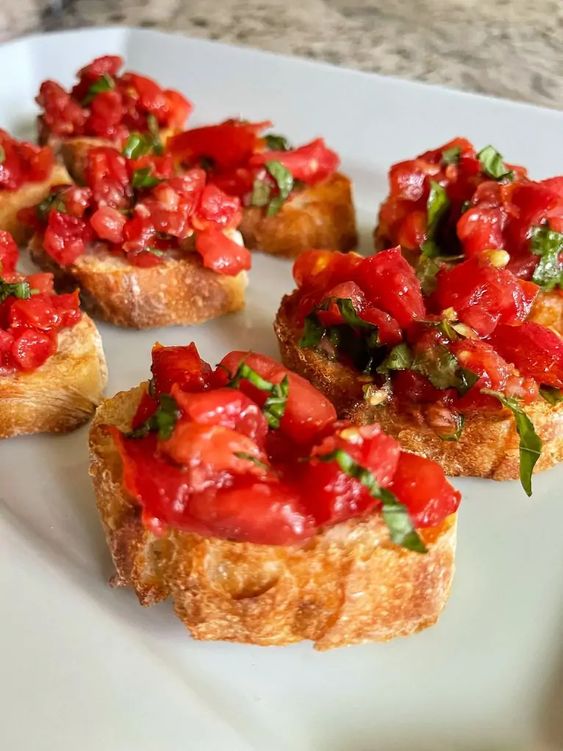 Tomato Bruschetta - Bricks 'n Blooms