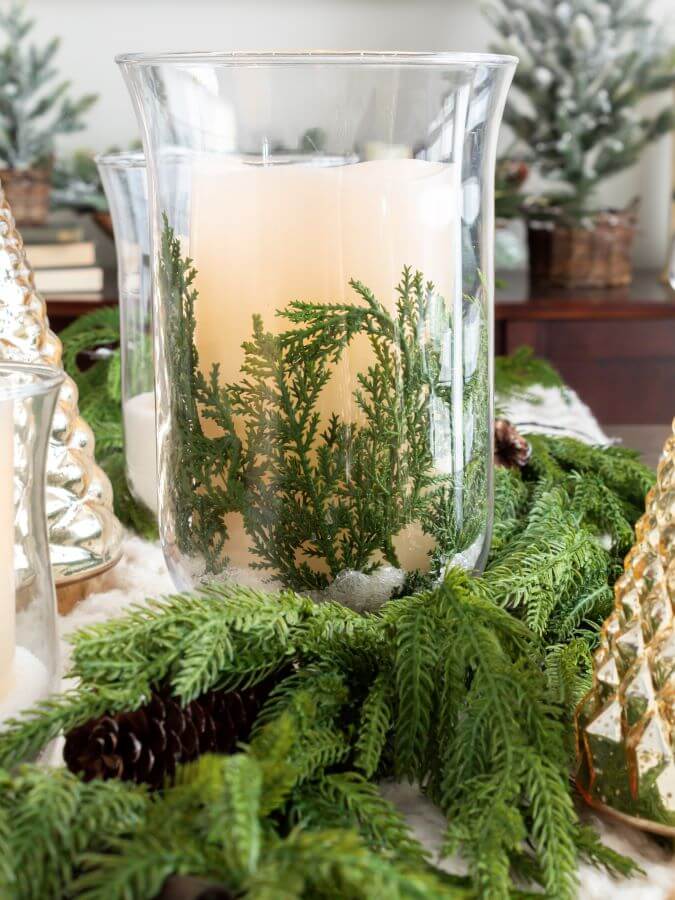 DIY Winter Hurricane Candle Holder - Midwest Life and Style Blog