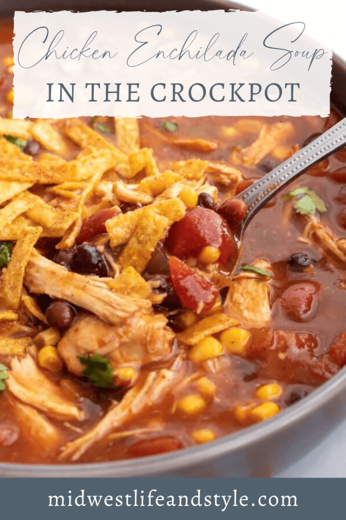 Hearty Crockpot Chicken Enchilada Soup - Midwest Life and Style Blog