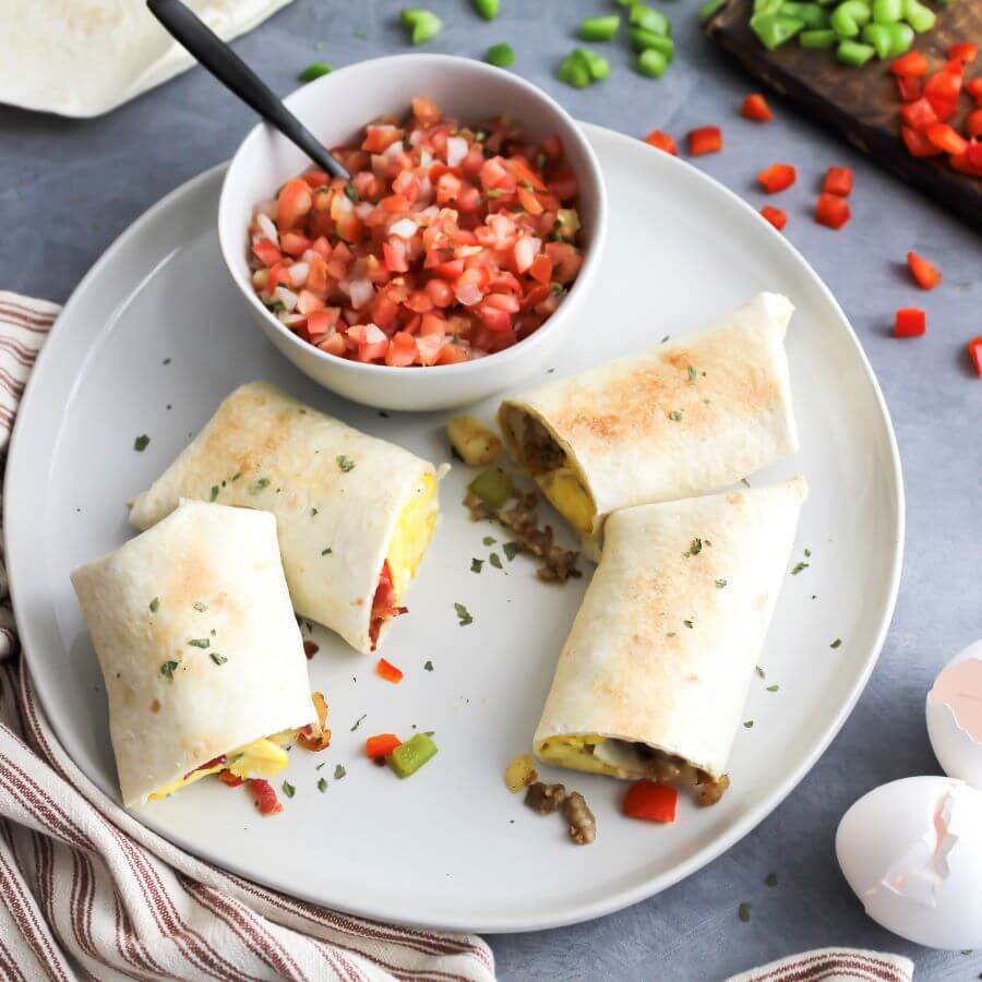 Easy Sunrise Breakfast Burritos - Midwest Life and Style Blog