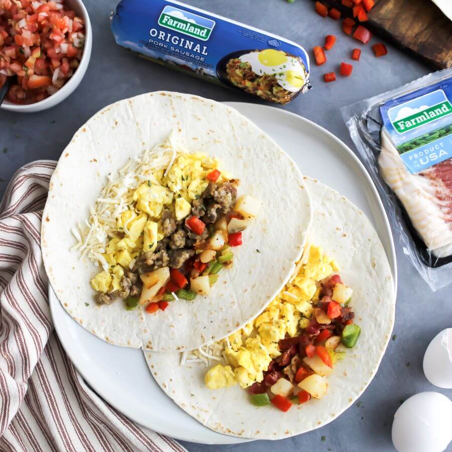 Easy Sunrise Breakfast Burritos - Midwest Life and Style Blog