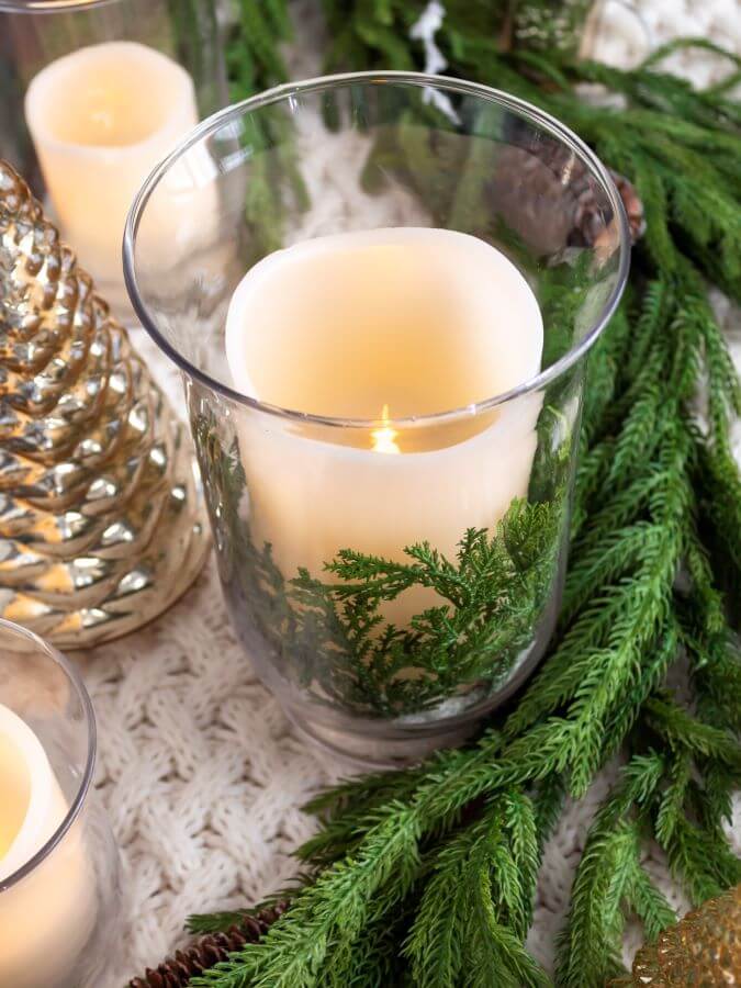 Winter Hurricane Candle Holder With Epsom Salt - Midwest Life and Style Blog