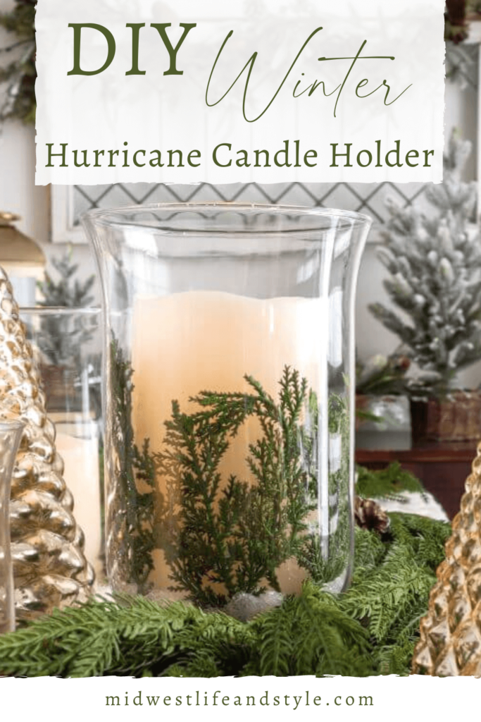 Winter Hurricane Candle Holder With Epsom Salt - Midwest Life and Style Blog