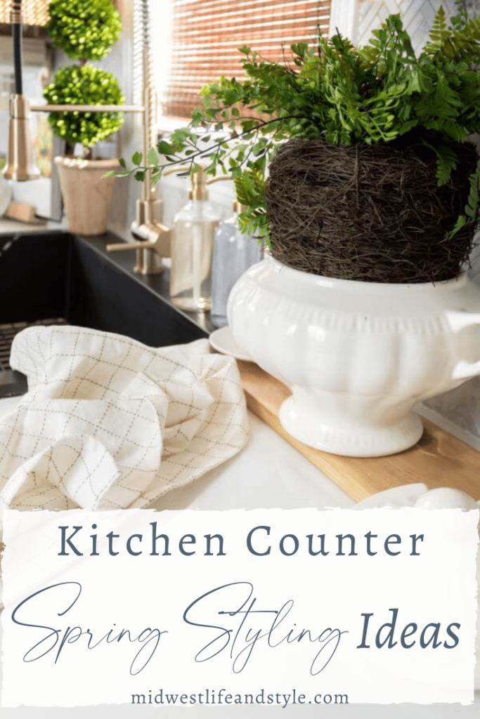 How To Style Your Kitchen Counters For Spring Sponsored By Wayfair - Midwest Life and Style Blog