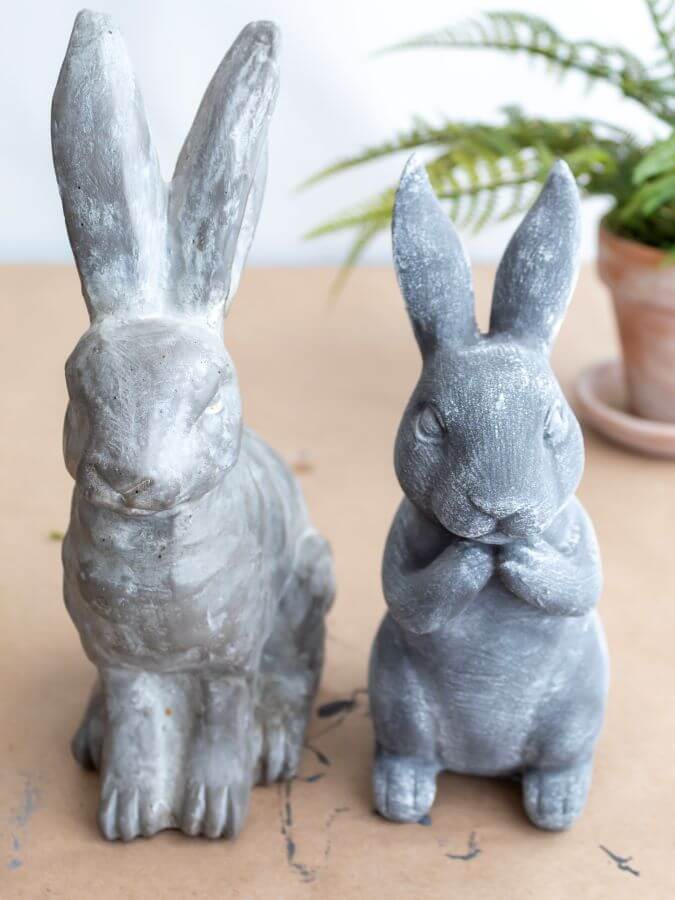 DIY Pottery Barn Easter Bunny Statue Dupe - Midwest Life and Style Blog