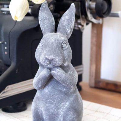 Get the Look for Less: Affordable DIY Pottery Barn Easter Bunny Statue Dupe