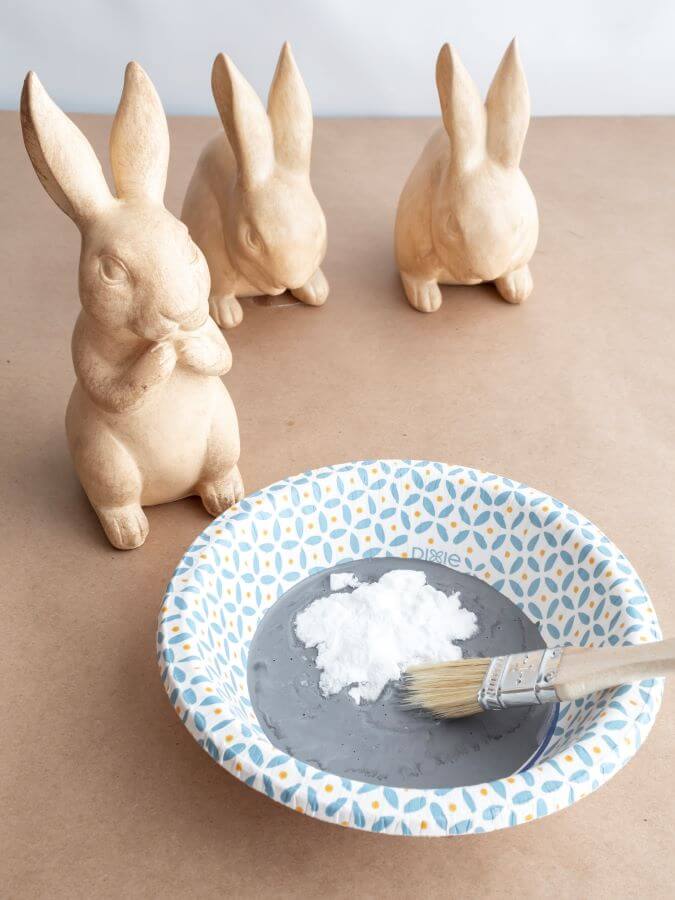 DIY Pottery Barn Easter Bunny Statue Dupe - Midwest Life and Style Blog