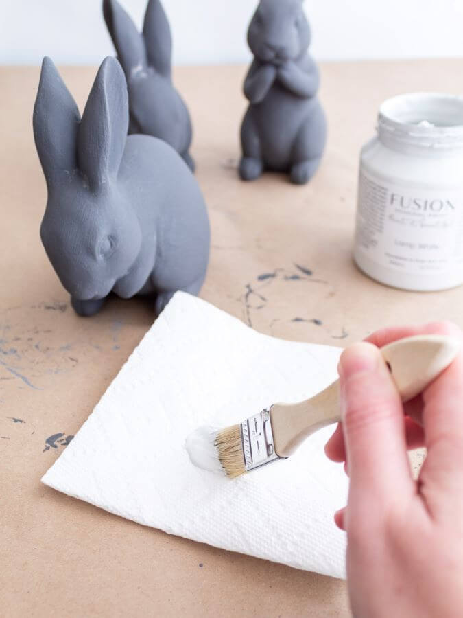 DIY Pottery Barn Easter Bunny Statue Dupe - Midwest Life and Style Blog