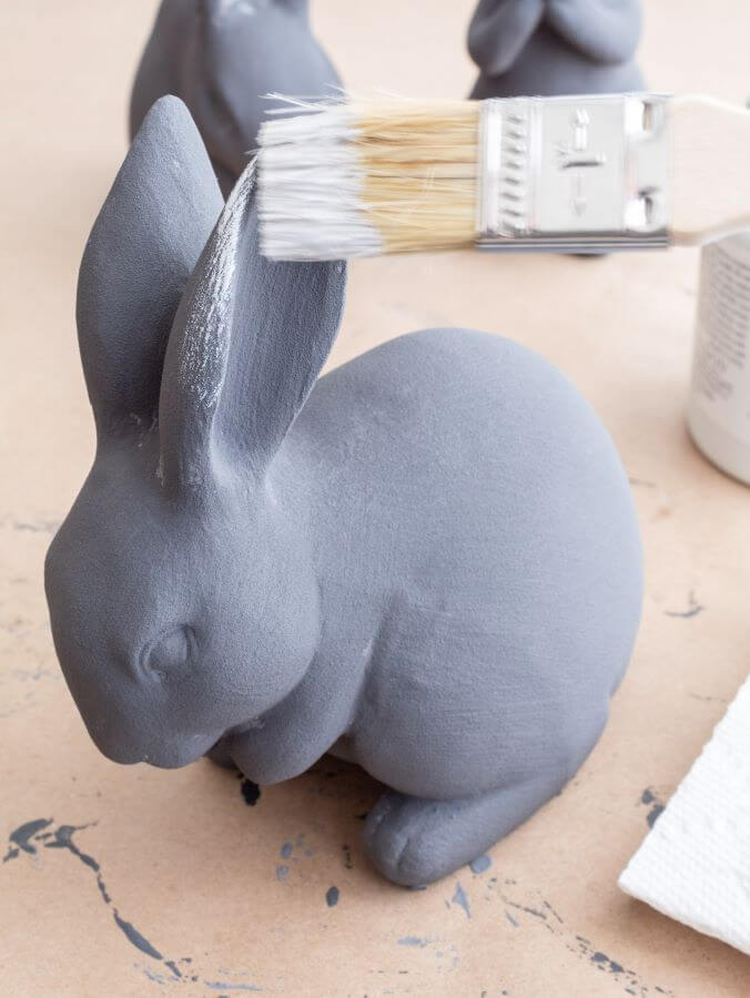 DIY Pottery Barn Easter Bunny Statue Dupe - Midwest Life and Style Blog