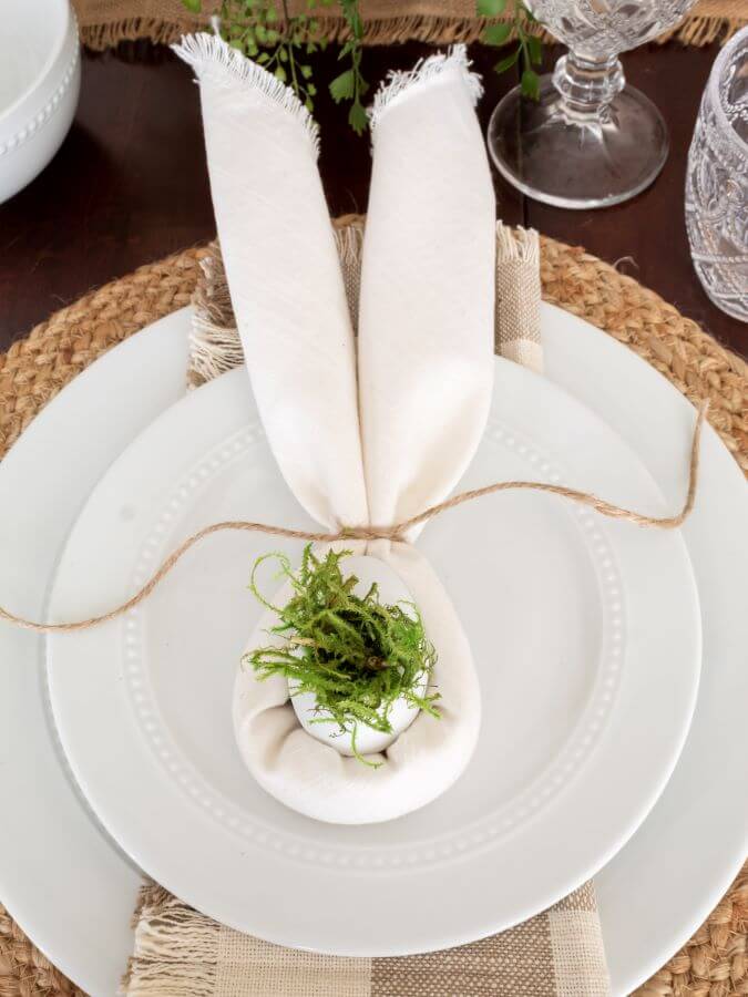 How To Fold Easter Bunny Ear Napkins - Midwest Life and Style Blog