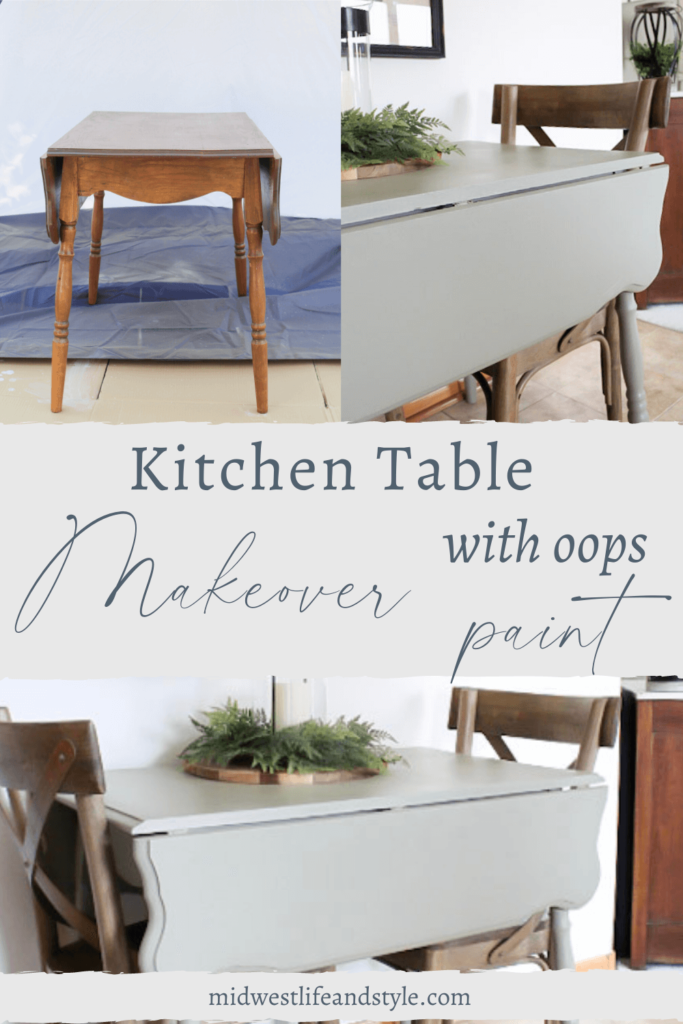 Affordable Kitchen Table Makeover With Oops Paint - Midwest Life and Style Blog