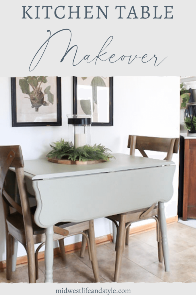 Affordable Kitchen Table Makeover With Oops Paint - Midwest Life and Style Blog