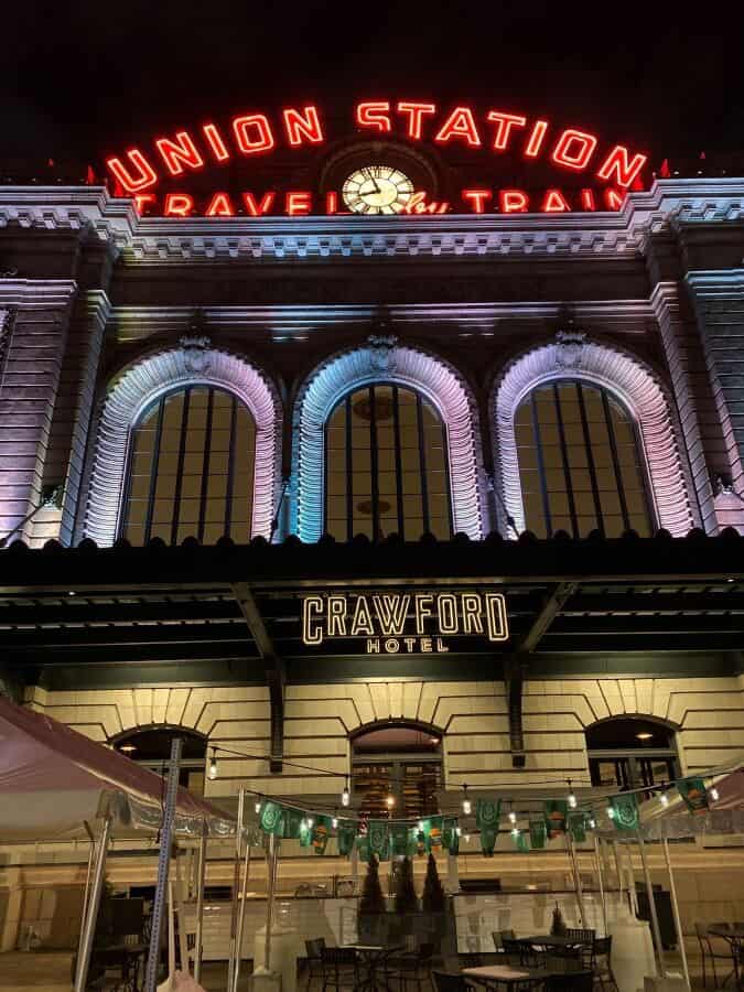 Untion Station in Denver, Co at Night