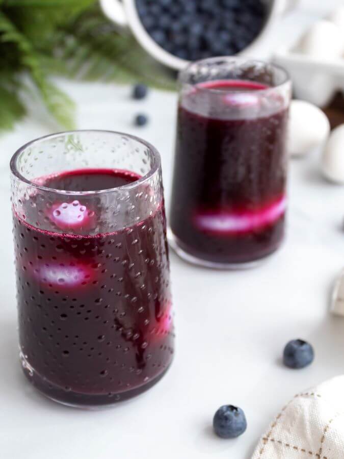 Dying Easter Eggs with Blueberry Juice - Midwest Life and Style Blog