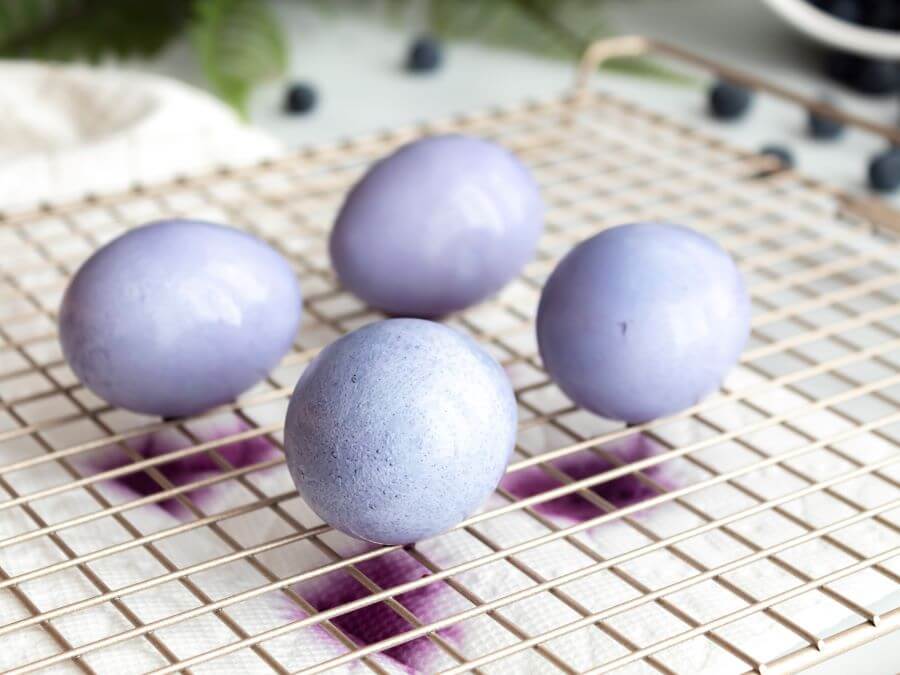 Natural Blueberry Dyed Easter Eggs - Midwest Life and Style Blog