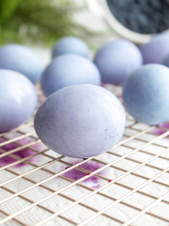 Blueberry Dyed Eggs - 10 Easy Easter Recipes Your Family Will Love - Midwest Life and Style Blog