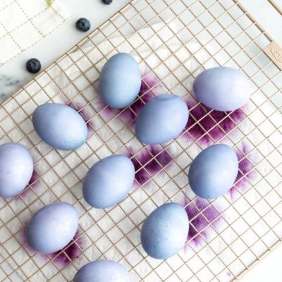 Natural Blueberry Dyed Easter Eggs