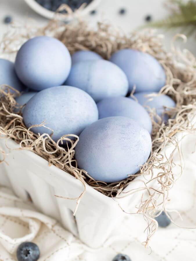 Natural Blueberry Dyed Easter Eggs - Midwest Life and Style Blog