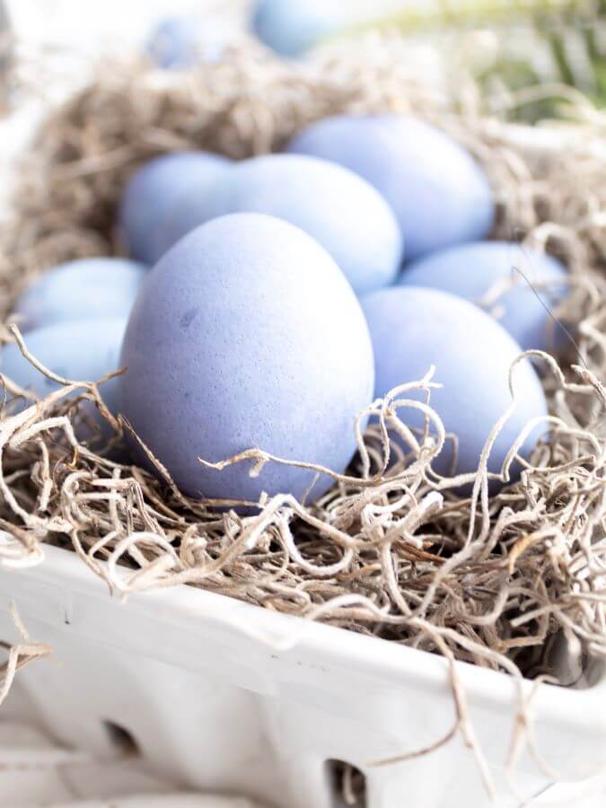 Natural Blueberry Dyed Easter Eggs - Midwest Life and Style Blog