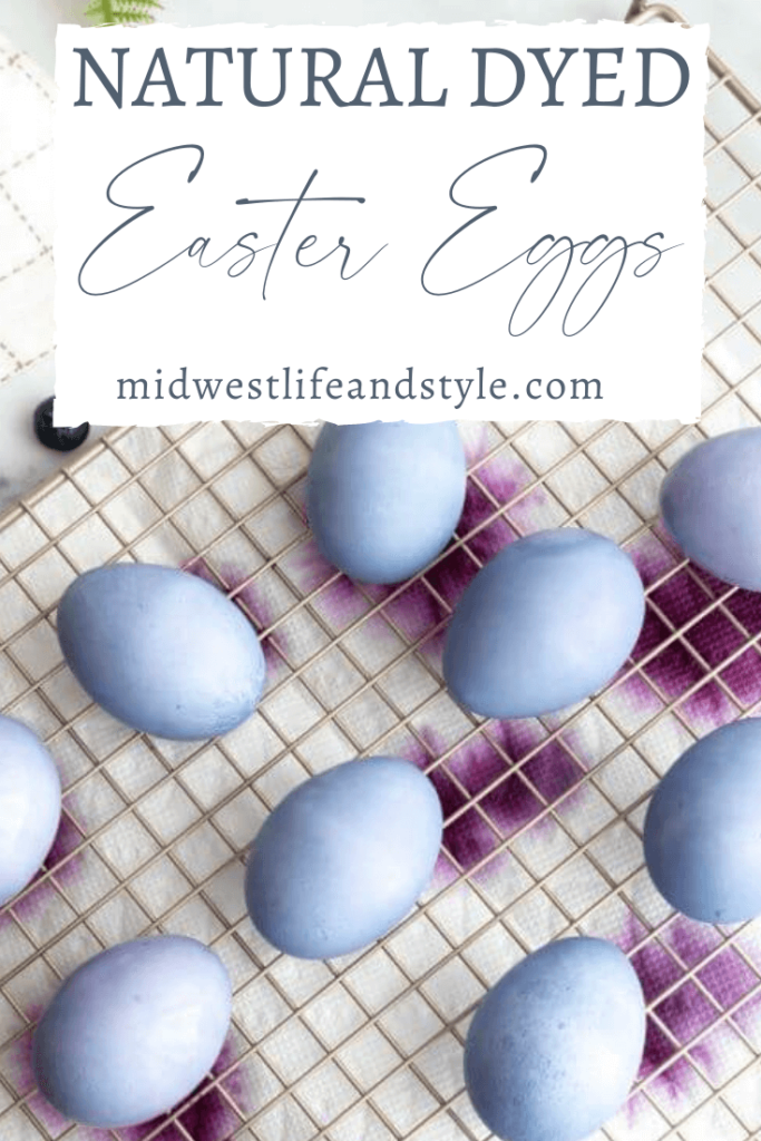 Natural Blueberry Dyed Easter Eggs - Midwest Life and Style Blog