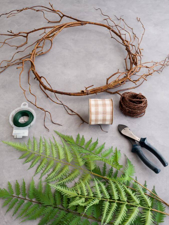 How To Make A Fern Wreath For Springtime - Midwest Life and Style Blog