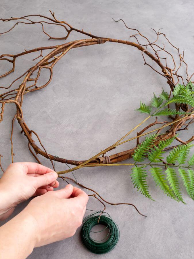 How To Make A Fern Wreath For Springtime - Midwest Life and Style Blog