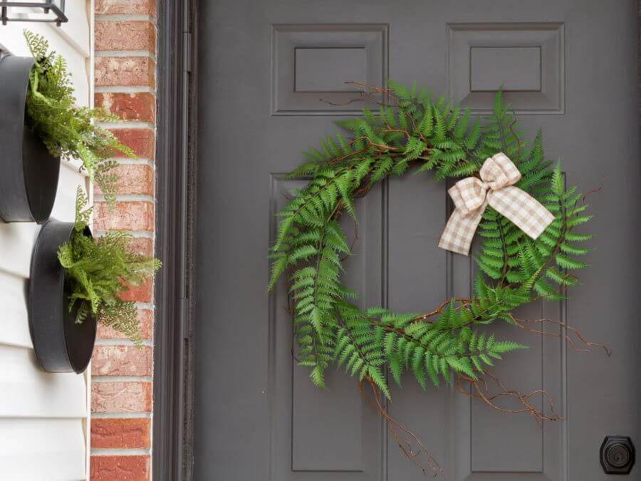 How To Make A Fern Wreath For Springtime - Midwest Life and Style Blog