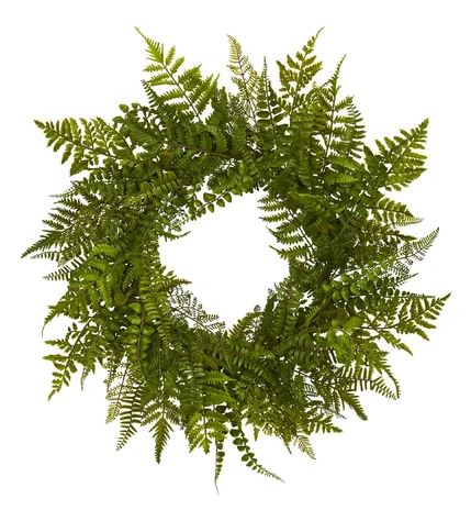 Spring fern wreath from an online retailer - Midwest Life and Style Blog