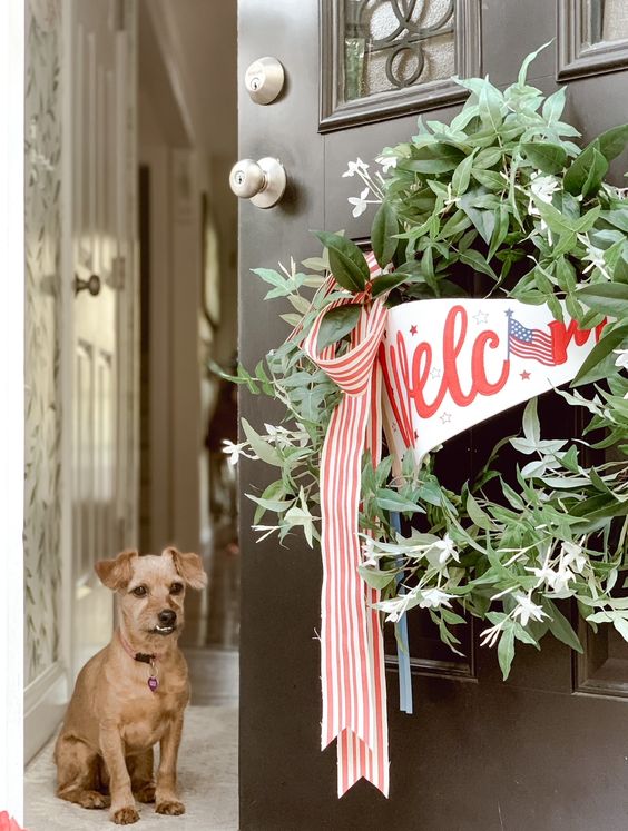 Red, White, and Blue Wreath from Eleanore Rose Home - Week in Rewind with Midwest Life and Style