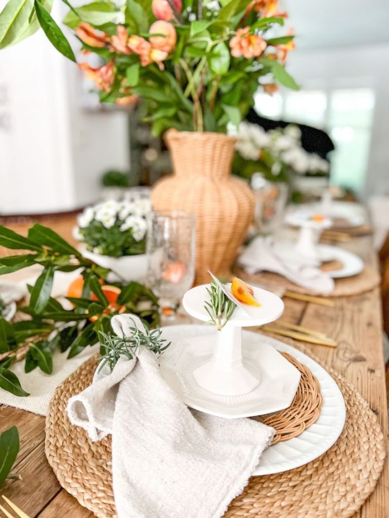 Mother's Day Citrus Tablescape from Robyn's French Next - Midwest Life and Style Blog