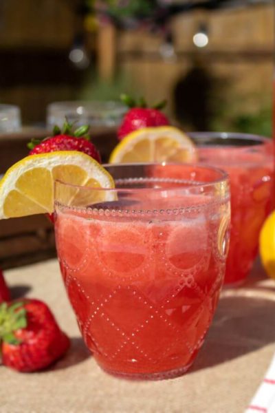 Simple Summer Spiked Strawberry Lemonade