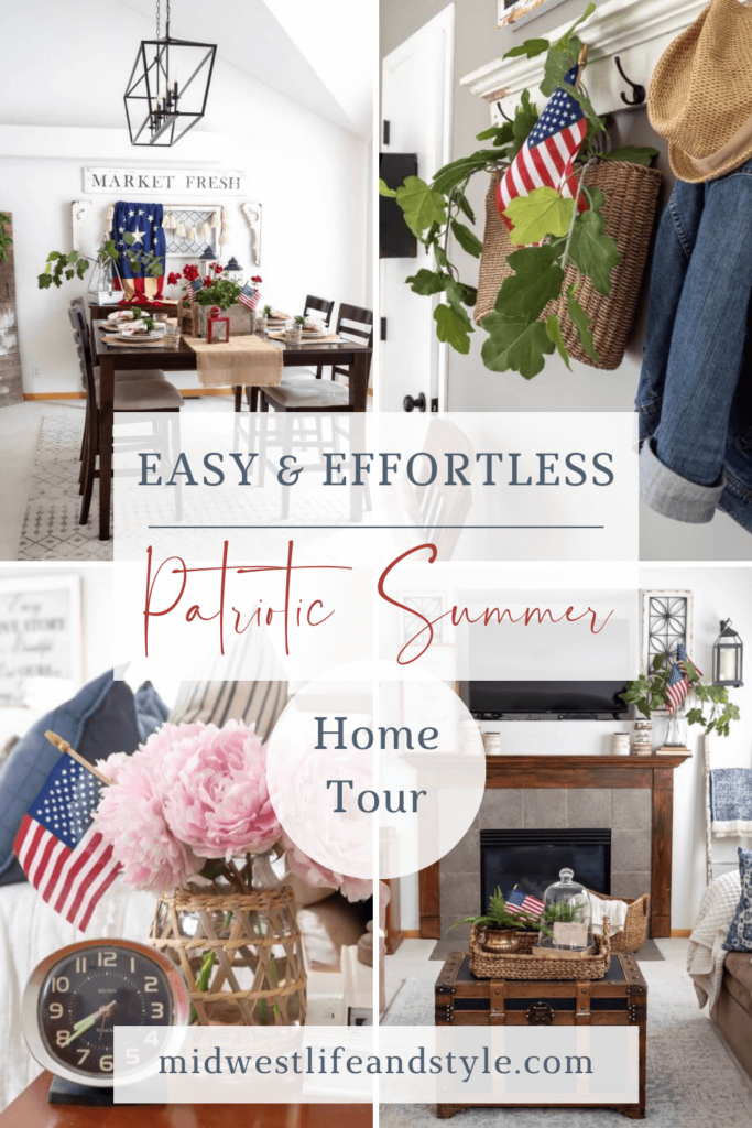 Easy and Effortless Patriotic Summer Home Tour - Midwest Life and Style Blog