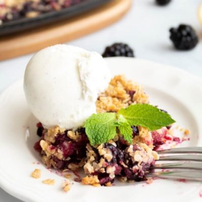 Easy Cast Iron Triple Berry Crisp