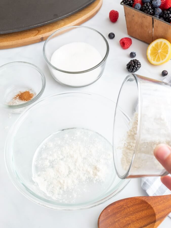 Making Berry Filling for Triple Berry Crisp - Midwest Life and Style Blog