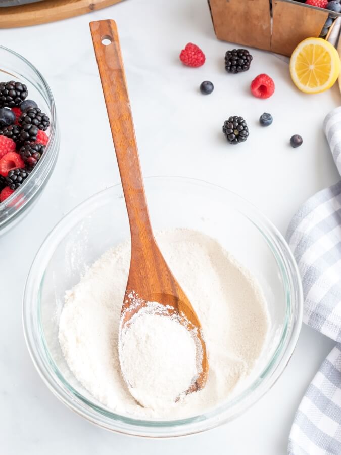 Making Berry Filling for Triple Berry Crisp - Midwest Life and Style Blog