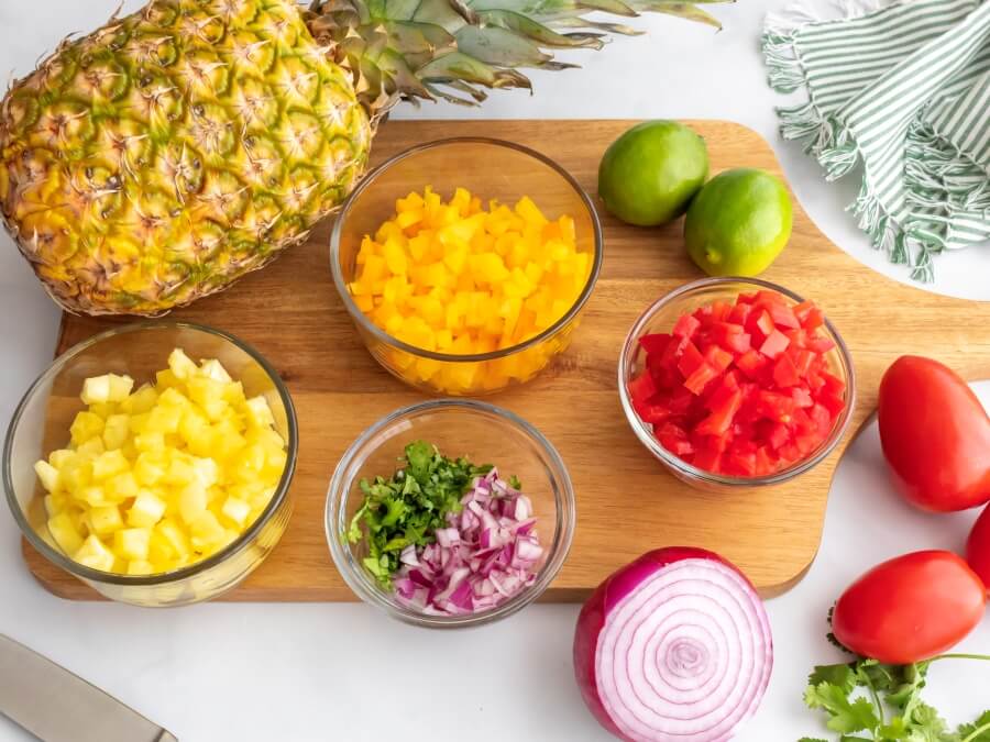 Ingredients for Pineapple Jalapeño Salsa