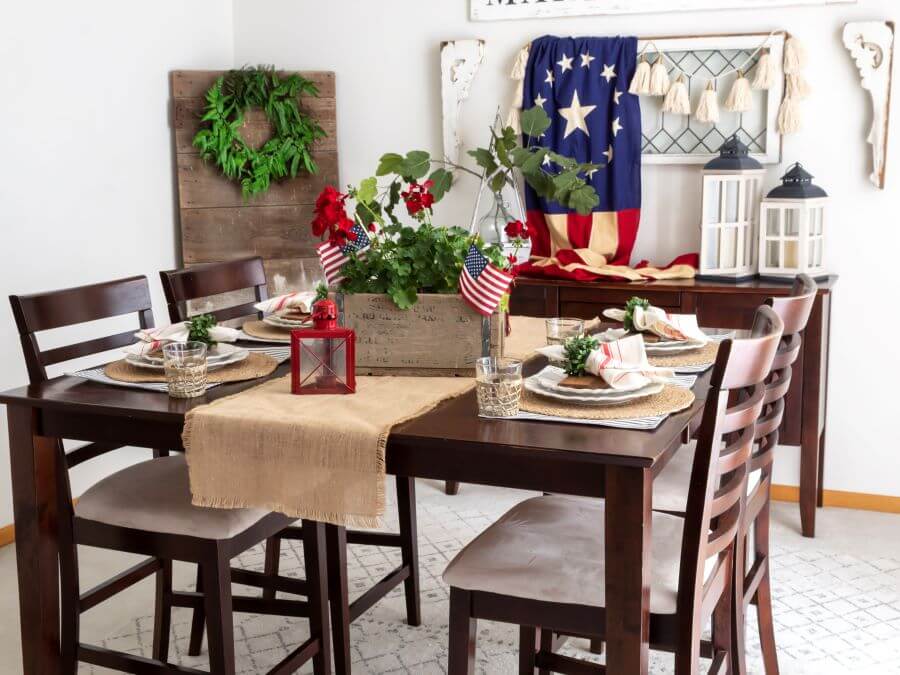 Easy and Effortless Patriotic Summer Home Tour - Midwest Life and Style Blog