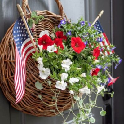 Patriotic Summer Door Basket