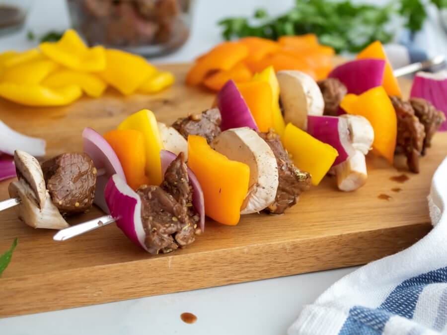 Colorful Steak And Vegetable Kabobs On The Grill - Midwest Life and Style Blog