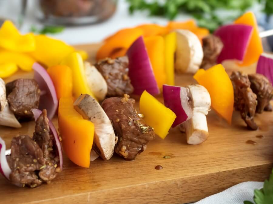 Colorful Steak And Vegetable Kabobs On The Grill - Midwest Life and Style Blog