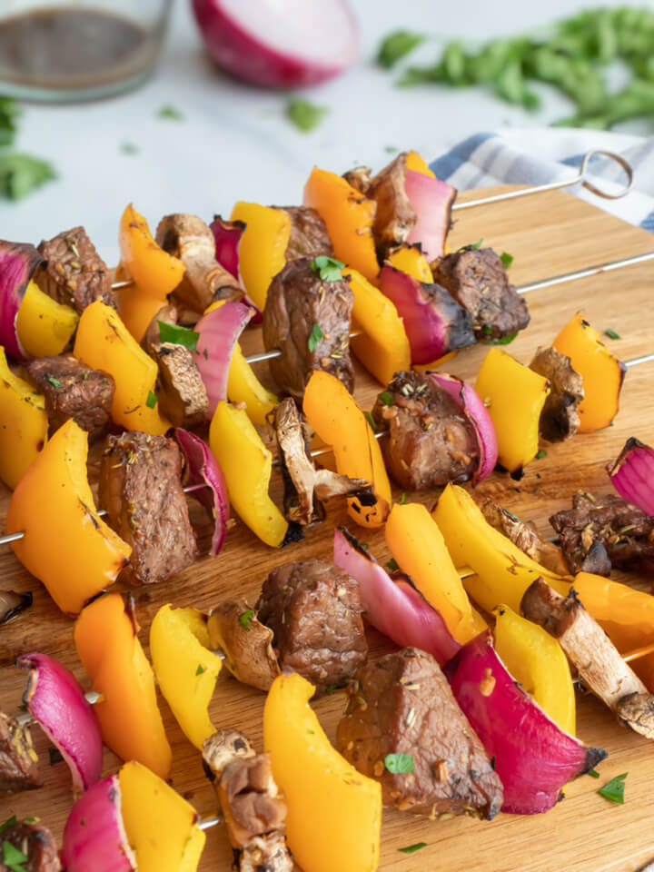 Colorful Steak And Vegetable Kabobs On The Grill - Midwest Life and Style Blog