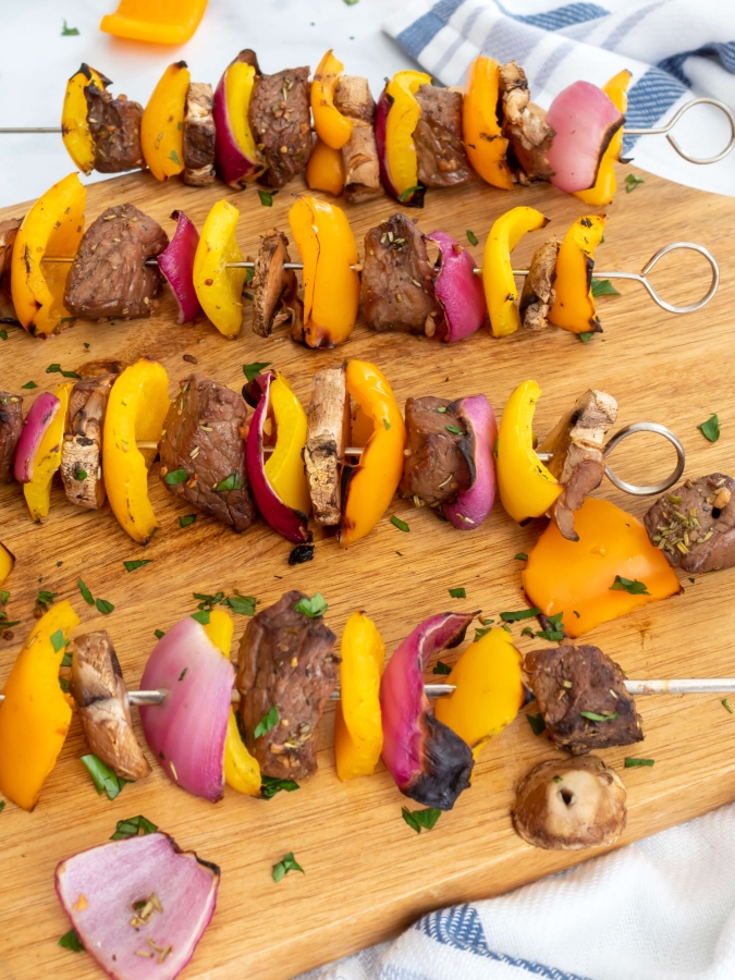 Colorful Steak And Vegetable Kabobs On The Grill - Midwest Life and Style Blog