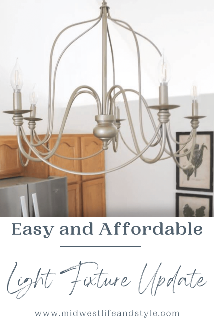 Quick And Affordable Light Fixture Update - Midwest Life and Style Blog