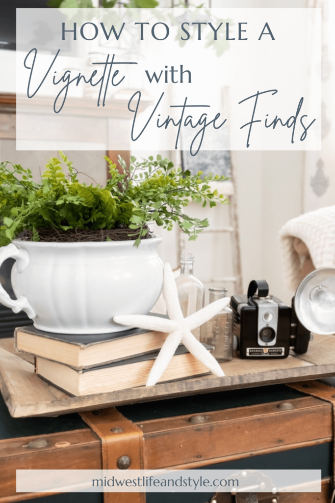 How To Create A Cottage Style Vignette With Vintage Finds - Midwest Life and Style Blog