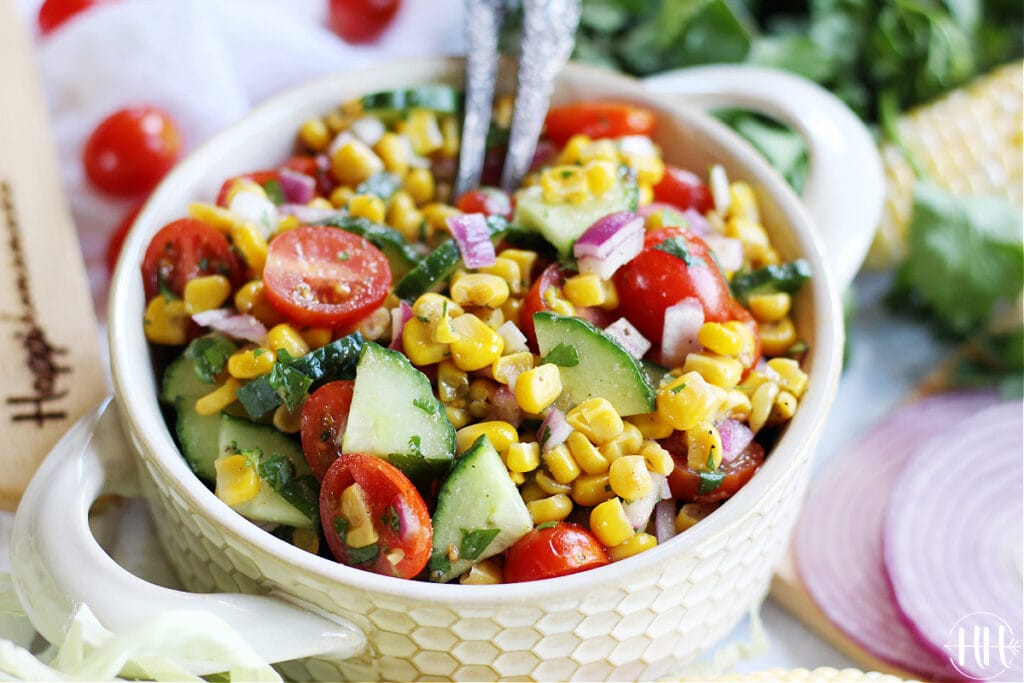 Roasted Corn and Cucumber Salsa from Happi Homemade - Week in Rewind with Midwest Life and style