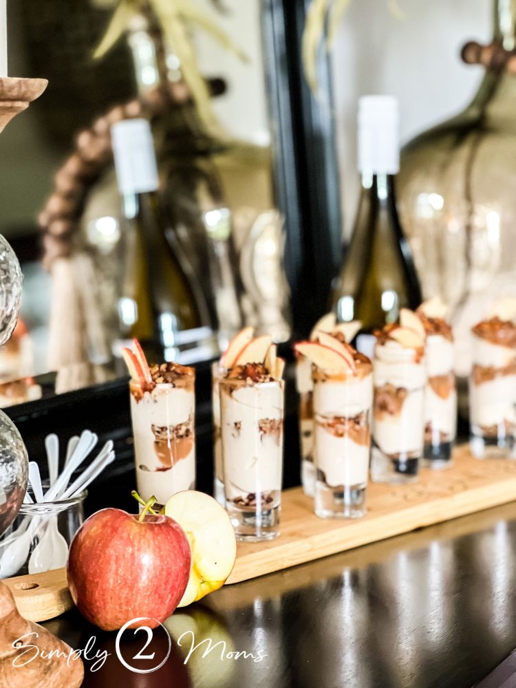 Caramel Apple Cheesecake Shooters from Simply 2 Moms