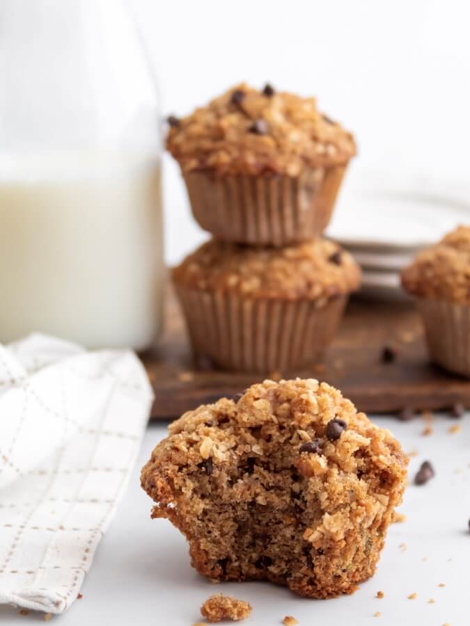 Chocolate Chip Zucchini Muffins with Streusel